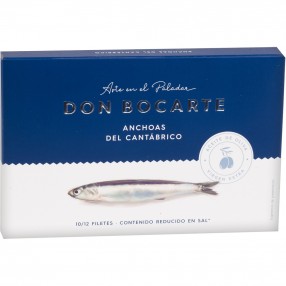 DON BOCARTE Filetes de anchoa selecta del cantabrico en aceite de oliva 10-12 lomos lata 120 grs